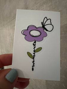 Stickers- wemiarts flower and butterfly