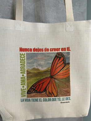 Tote Bag- Mariposa Mía y frases positivas