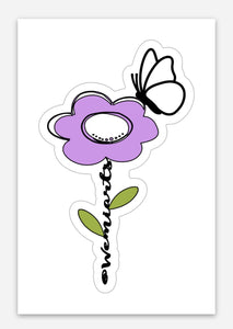 Stickers- wemiarts flower and butterfly