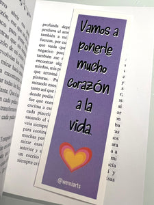 Bookmarks- Vamos a ponerle mucho corazón a la vida.
