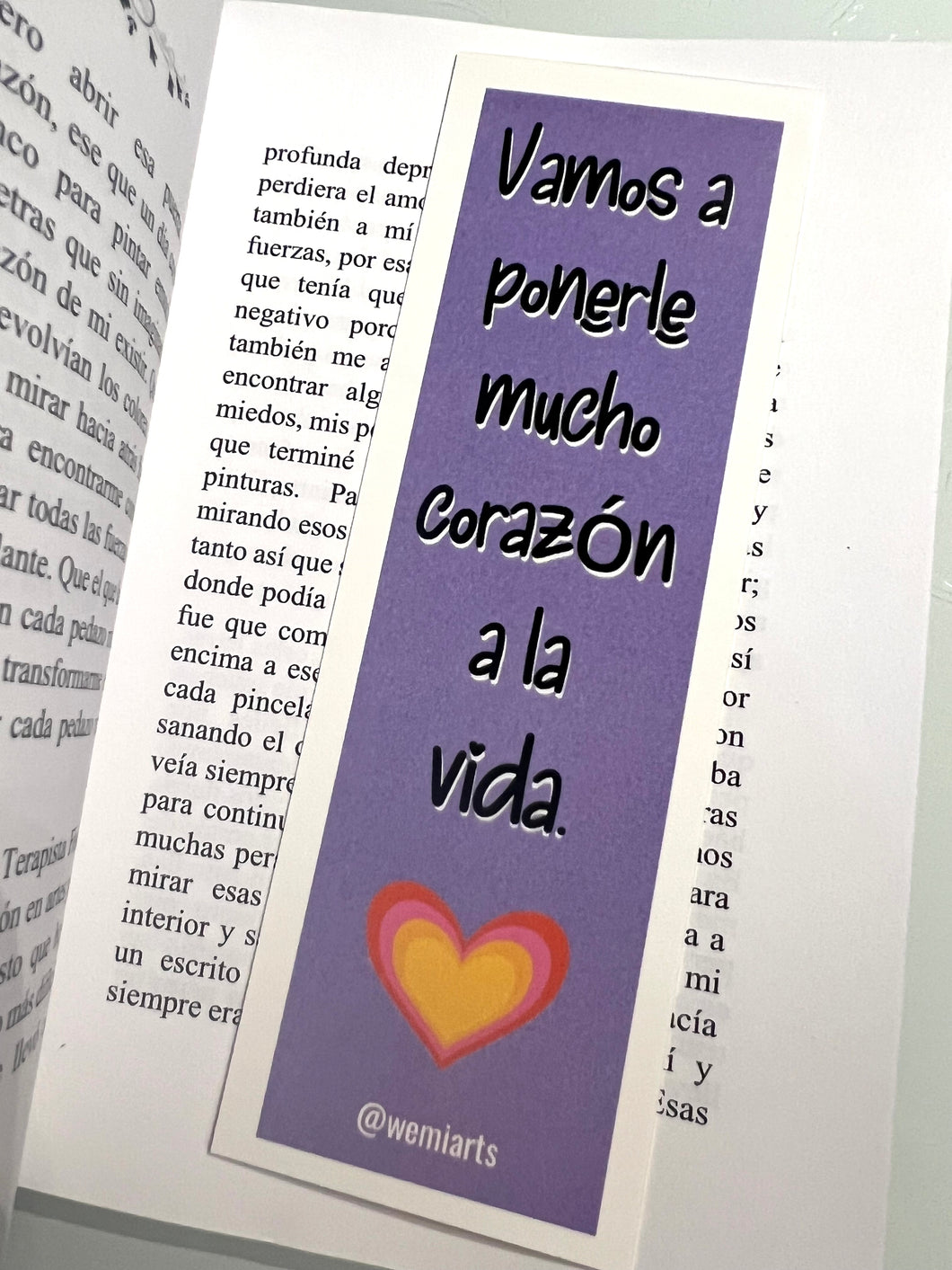 Bookmarks- Vamos a ponerle mucho corazón a la vida.