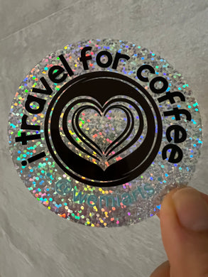 Stickers- i travel for coffee (nuestro lema)