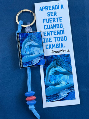 Positive Keychain- Amiga de la luna