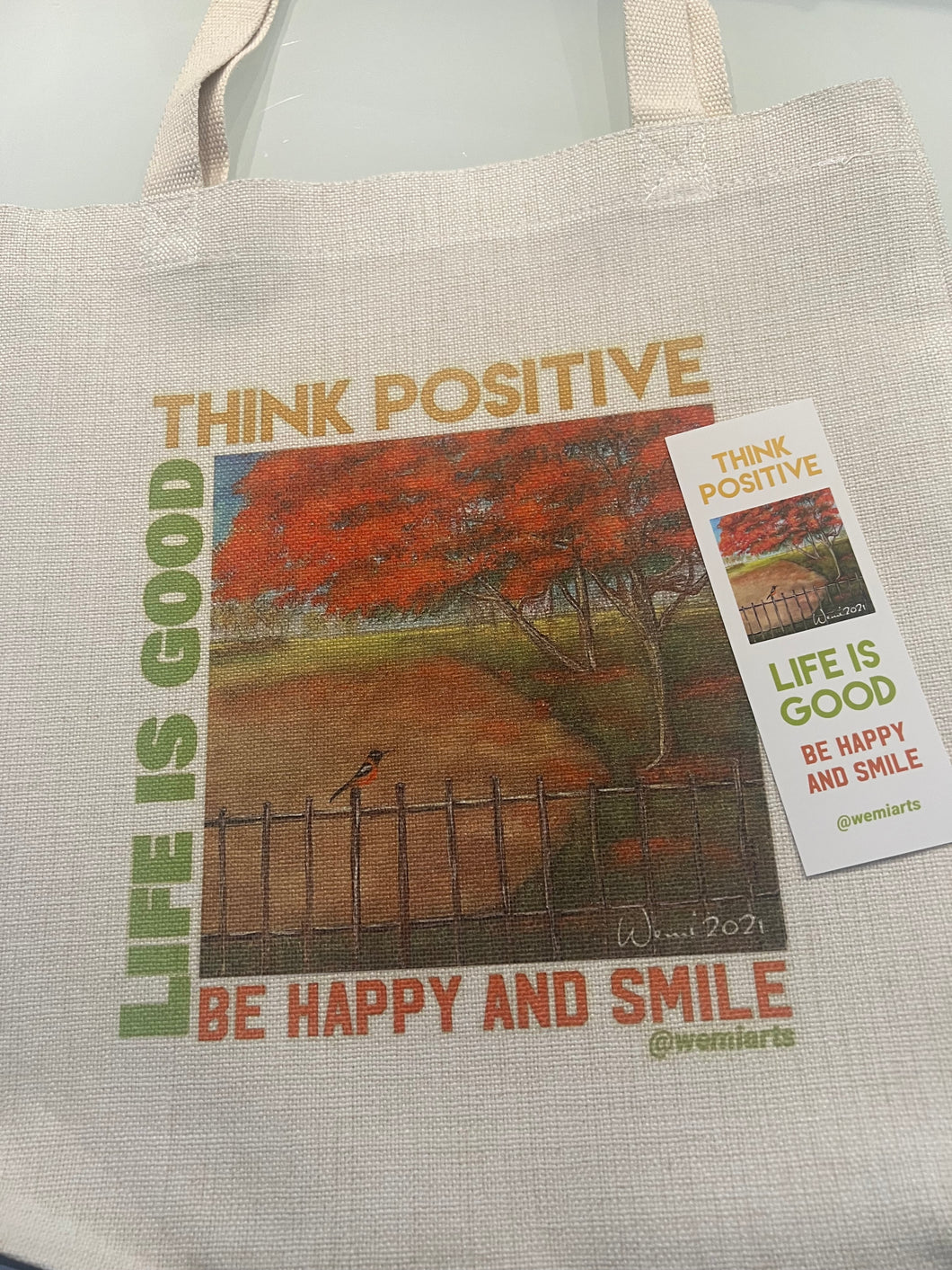 Tote Bag- Be happy and smile