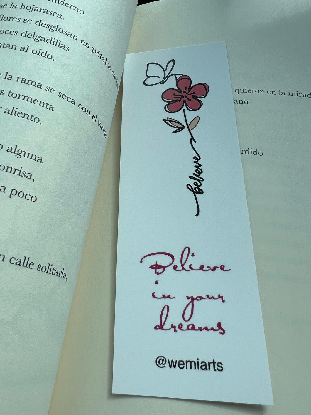 Bookmarks- Believe in your dreams