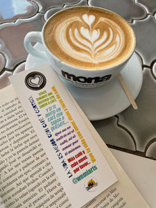 Bookmarks- coffeelover- marcador de páginas con mis frases de café.