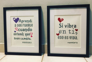 Cuadros con mis frases positivas