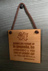 Artisanal plate- Agradecida porque en lo pequeño he aprendido a ver todo lo que la vida me regala.