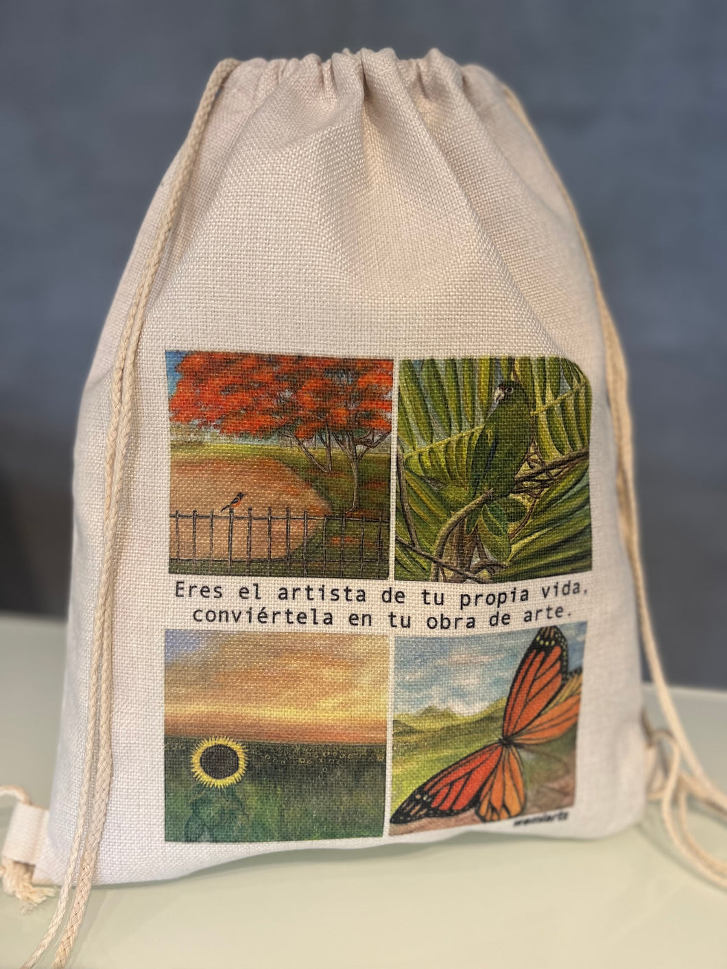 Tote Bag- (mochila) Eres el artista de tu propia vida, conviértela en tu obra de arte. @wemiarts