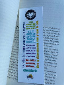 Bookmarks- coffeelover- marcador de páginas con mis frases de café.