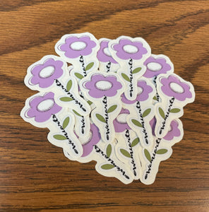 Stickers- wemiarts flower 3”.