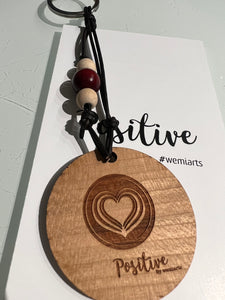 Positive Keychain- Más café y más amor, por favor… @wemiarts